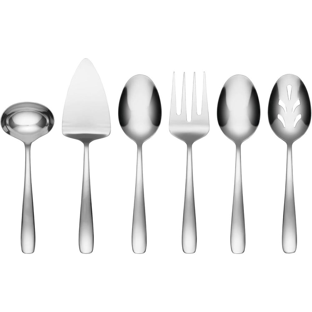 Cambridge Silversmiths Bourne Mirror Oversized 6 Piece Serving Set, Silver